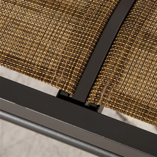 Fauteuil Coulissant Extérieur Pour 2 Personnes Outsunny En Acier, Brun 6 Fauteuil Coulissant Extérieur Pour 2 Personnes Outsunny En Acier, Brun – Image 4