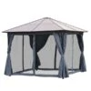 Abri De Jardin Semi-permanent Gris Foncé Outsunny En Métal De 13 Pi X 10 Pi Avec Toit En Polycarbonate, Moustiquaire Incluse 2 Abri De Jardin Semi-permanent Gris Foncé Outsunny En Métal De 13 Pi X 10 Pi Avec Toit En Polycarbonate, Moustiquaire Incluse -Outsunny 331001507 MainImage 001 l
