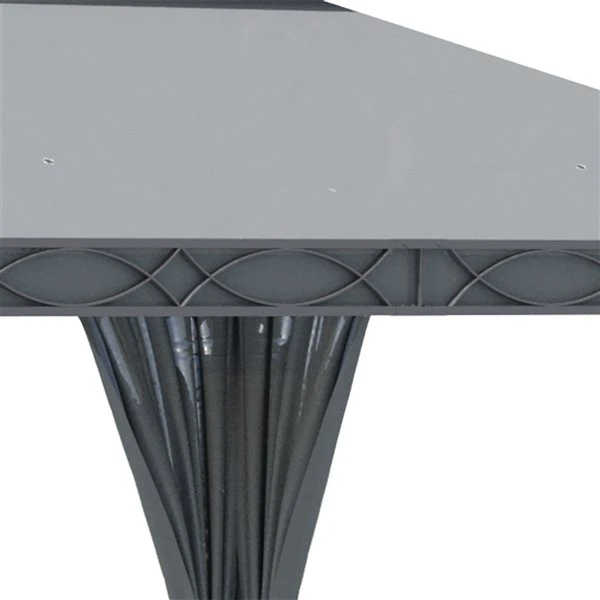 Abri De Jardin Outsunny En Métal Rectangulaire Gris De 13 Pi X 10 Pi Avec Toit En Polyester 7 Abri De Jardin Outsunny En Métal Rectangulaire Gris De 13 Pi X 10 Pi Avec Toit En Polyester – Image 5