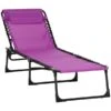 Chaise Longue Outsunny En Métal Noir Avec Siège Maillé Mauve 2 Chaise Longue Outsunny En Métal Noir Avec Siège Maillé Mauve -Outsunny 331014299 MainImage 001 l
