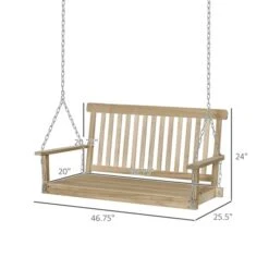 Balançoire Extérieure Outsunny En Bois Pour 2 Personnes -Outsunny 331014302 AlternateImage2 l