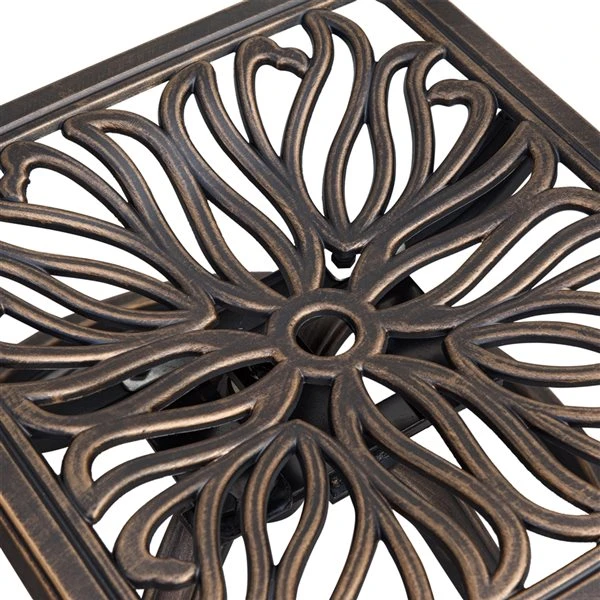 Fauteuils Pivotants D'extérieur Outsunny En Métal Bronze Avec Siège Coussiné Beige 6 Fauteuils Pivotants D'extérieur Outsunny En Métal Bronze Avec Siège Coussiné Beige – Image 4