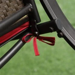 Fauteuils Berçants Et Table D'appoint Outsunny En Métal Noir Avec Siège Coussiné Rouge, Ensemble De 3 9 Fauteuils Berçants Et Table D'appoint Outsunny En Métal Noir Avec Siège Coussiné Rouge, Ensemble De 3 -Outsunny 331014309 AlternateImage6 l