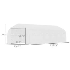 Serre-tunnel Outsunny De 24,9 Pi L. X 9,5 Pi L. X 6,5 Pi H. -Outsunny 331014313 AlternateImage2 l