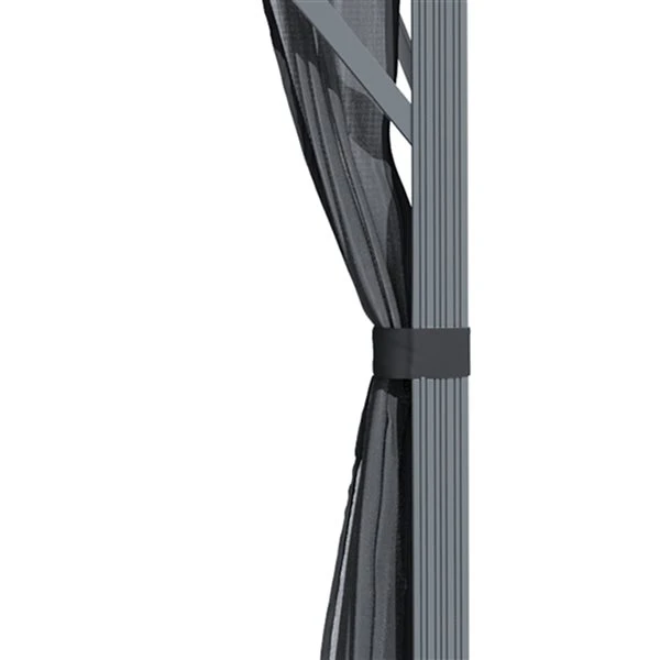 Abri De Jardin Outsunny Rectangulaire Gris Foncé En Métal De 12 Pi X 10 Pi Avec Toit En Acier 7 Abri De Jardin Outsunny Rectangulaire Gris Foncé En Métal De 12 Pi X 10 Pi Avec Toit En Acier – Image 5