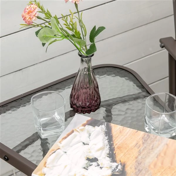 Ensemble De Fauteuils Coulissants Et Table D'appoint D'extérieur Outsunny En Acier Beige, 3 Pièces 6 Ensemble De Fauteuils Coulissants Et Table D'appoint D'extérieur Outsunny En Acier Beige, 3 Pièces – Image 4