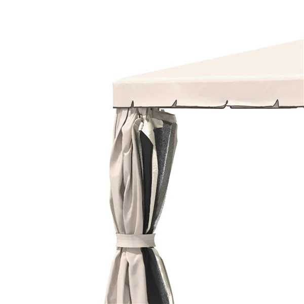 Abri De Jardin Outsunny En Métal Carré Blanc Crème De 10 Pi X 10 Pi Avec Toit En Polyester 7 Abri De Jardin Outsunny En Métal Carré Blanc Crème De 10 Pi X 10 Pi Avec Toit En Polyester – Image 5