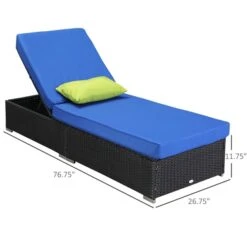 Chaise Longue Outsunny En Osier Et Métal Noir Avec Siège Coussiné Bleu 8 Chaise Longue Outsunny En Osier Et Métal Noir Avec Siège Coussiné Bleu -Outsunny 331014329 AlternateImage1 l