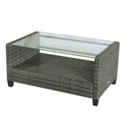 Ensemble De Mobilier Extérieur Outsunny En Osier Gris Avec Coussins Gris Inclus, 4 Pièces 10 Ensemble De Mobilier Extérieur Outsunny En Osier Gris Avec Coussins Gris Inclus, 4 Pièces -Outsunny 331014332 AlternateImage4 l