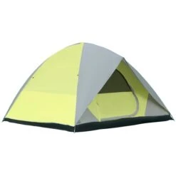 Tente De Camping Outsunny En Polyester Pour 6 Personnes