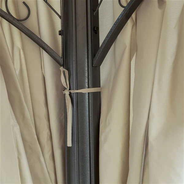 Abri De Jardin Outsunny En Métal Carré Beige Et Brun De 13 Pi X 13 Pi Avec Toit En Polyester 7 Abri De Jardin Outsunny En Métal Carré Beige Et Brun De 13 Pi X 13 Pi Avec Toit En Polyester – Image 5