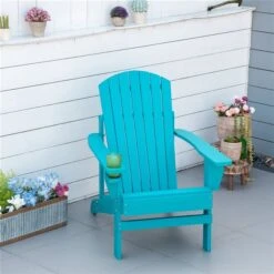 Fauteuil Adirondack Outsunny En Bois Turquoise -Outsunny 331014339 AlternateImage1 l