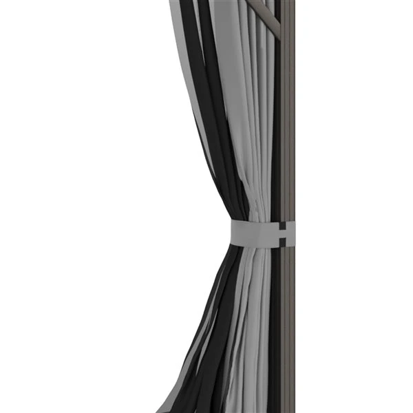 Abri De Jardin Outsunny En Métal Rectangulaire Noir De 10 Pi X 12 Pi Avec Toit En Acier 6 Abri De Jardin Outsunny En Métal Rectangulaire Noir De 10 Pi X 12 Pi Avec Toit En Acier – Image 4