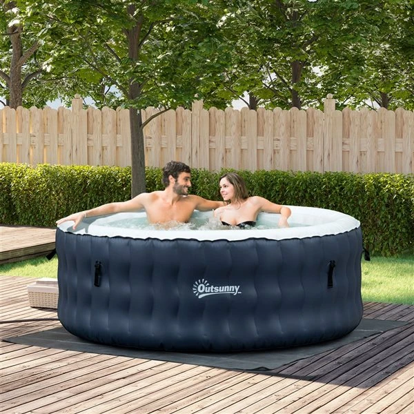 Spa Gonflable Rond Outsunny à 108 Jets Pour 6 Personnes 4 Spa Gonflable Rond Outsunny à 108 Jets Pour 6 Personnes – Image 2