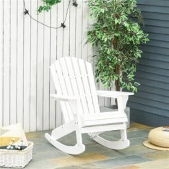 Chaise Berçante Adirondack Outsunny En Bois Blanc 7 Chaise Berçante Adirondack Outsunny En Bois Blanc -Outsunny 331014350 AlternateImage1 l