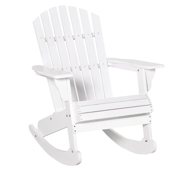 Chaise Berçante Adirondack Outsunny En Bois Blanc 3 Chaise Berçante Adirondack Outsunny En Bois Blanc