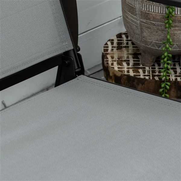 Banc Coulissant D'extérieur Outsunny Gris Pâle En Acier Pour 2 Personnes 6 Banc Coulissant D'extérieur Outsunny Gris Pâle En Acier Pour 2 Personnes – Image 4