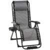 Fauteuil à Posture Zéro-gravité Outsunny En Métal Noir Avec Siège Maillé Gris -Outsunny 331014363 MainImage 001 l