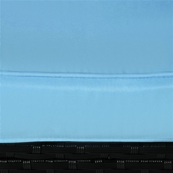 Ensemble De Mobilier Extérieur Outsunny En Osier Noir Avec Coussins Bleus Inclus, 4 Pièces 7 Ensemble De Mobilier Extérieur Outsunny En Osier Noir Avec Coussins Bleus Inclus, 4 Pièces – Image 5