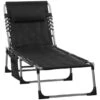 Chaise Longue Outsunny En Métal Argent Avec Siège Maillé Noir -Outsunny 331014372 MainImage 001 l