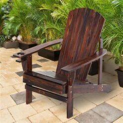 Fauteuil Adirondack Outsunny En Bois Brun 8 Fauteuil Adirondack Outsunny En Bois Brun -Outsunny 331014373 AlternateImage1 l