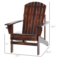Fauteuil Adirondack Outsunny En Bois Brun 9 Fauteuil Adirondack Outsunny En Bois Brun -Outsunny 331014373 AlternateImage2 l