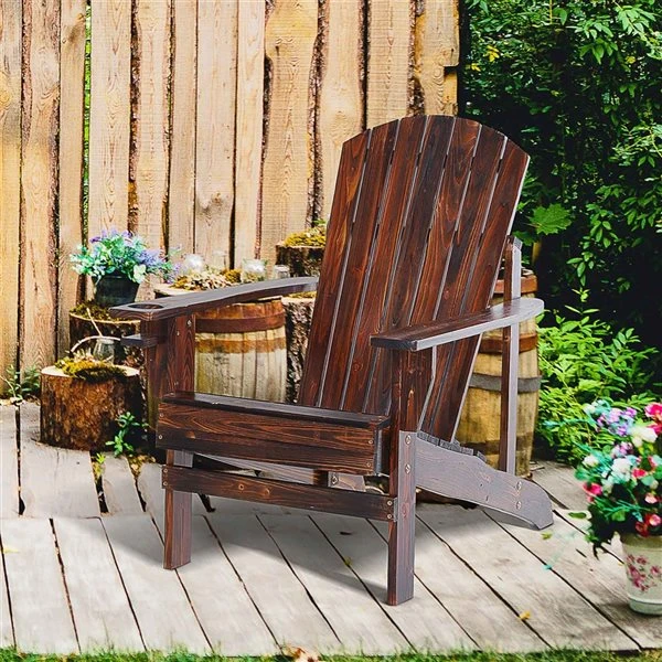 Fauteuil Adirondack Outsunny En Bois Brun 7 Fauteuil Adirondack Outsunny En Bois Brun – Image 5