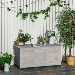Coffre De Rangement Extérieur Outsunny Gris De 50 Po X 22 Po 9 Coffre De Rangement Extérieur Outsunny Gris De 50 Po X 22 Po -Outsunny 331014380 AlternateImage3 l