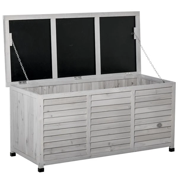 Coffre De Rangement Extérieur Outsunny Gris De 50 Po X 22 Po 3 Coffre De Rangement Extérieur Outsunny Gris De 50 Po X 22 Po