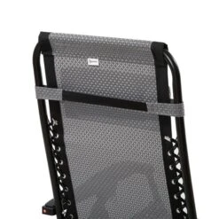 Fauteuils à Posture Zéro-gravité Et Table D'appoint Outsunny En Métal Noir Avec Siège Maillé Gris, Ensemble De 3 -Outsunny 331014387 AlternateImage6 l