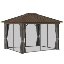 Abri De Jardin Outsunny En Métal Gris Foncé De 12 Pi X 10 Pi Avec Toit En Acier 10 Abri De Jardin Outsunny En Métal Gris Foncé De 12 Pi X 10 Pi Avec Toit En Acier -Outsunny 331014388 AlternateImage3 l