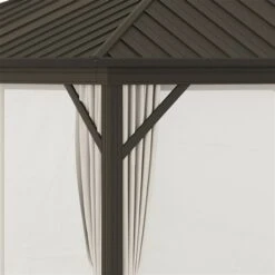 Abri De Jardin Permanent Outsunny Rectangulaire En Métal Beige De 11,9 Pi X 9,8 Pi Avec Toit En Acier 9 Abri De Jardin Permanent Outsunny Rectangulaire En Métal Beige De 11,9 Pi X 9,8 Pi Avec Toit En Acier -Outsunny 331025380 AlternateImage2 l