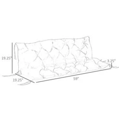 Coussin De Banc Outsunny Rouge 8 Coussin De Banc Outsunny Rouge -Outsunny 331025385 AlternateImage2 l