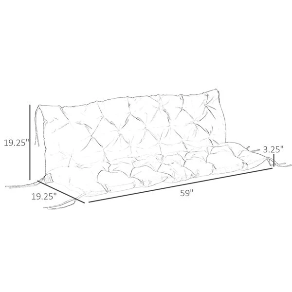 Coussin De Banc Outsunny Rouge 5 Coussin De Banc Outsunny Rouge – Image 3