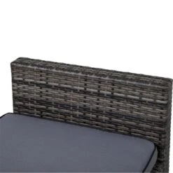 Ensemble Modulaire Pour Le Patio Outsunny En Rotin Avec Coussins Gris, 4 Pièces -Outsunny 331025387 AlternateImage6 l