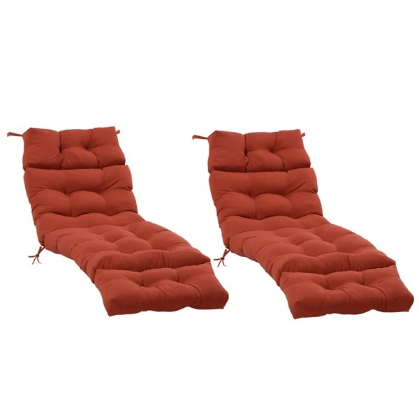 Coussins De Chaise Longue Outsunny Rouges, 2 Pièces 2 Coussins De Chaise Longue Outsunny Rouges, 2 Pièces