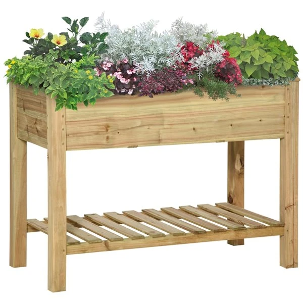 Jardinière Surélevée Outsunny En Bois Naturel De 22 Po L. X 44,5 Po L. X 33 Po H. 3 Jardinière Surélevée Outsunny En Bois Naturel De 22 Po L. X 44,5 Po L. X 33 Po H.