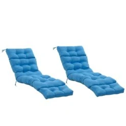 Coussins De Chaise Longue Outsunny Bleus, 2 Pièces