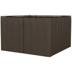 Parois Latérales De Rechange Outsunny Brunes Pour Abri De Jardin De 10 Pi X 10 Pi Avec Crochets