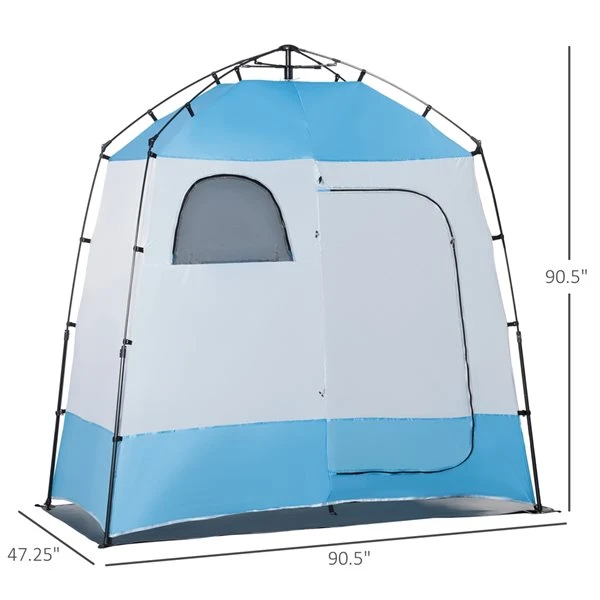 Tente De Douche Outsunny En Polyester Bleu Avec Sac De Transport 5 Tente De Douche Outsunny En Polyester Bleu Avec Sac De Transport – Image 3