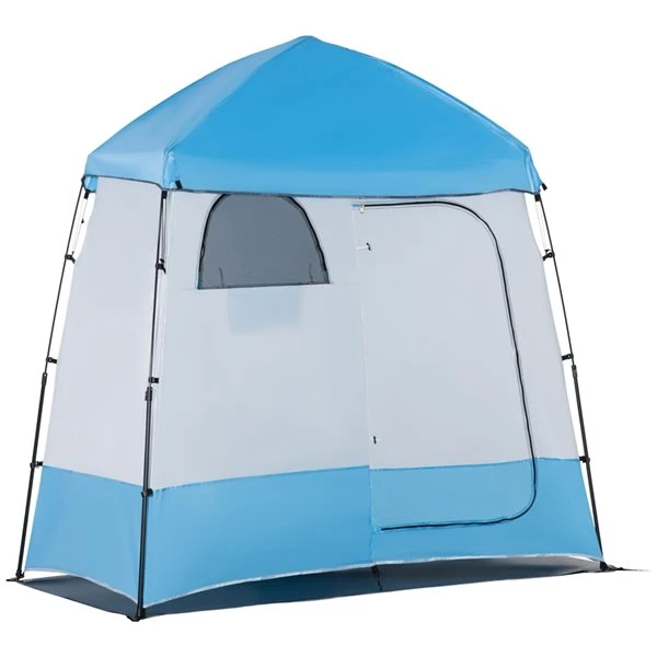 Tente De Douche Outsunny En Polyester Bleu Avec Sac De Transport 3 Tente De Douche Outsunny En Polyester Bleu Avec Sac De Transport