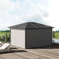 Parois Latérales De Rechange Pour Abri De Jardin Outsunny Gris Pâle De 10 Pi X 10 Pi Avec Crochets -Outsunny 331025450 AlternateImage3 l