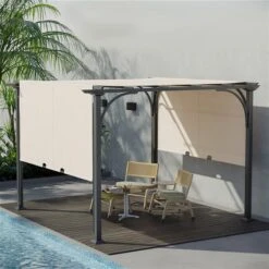 Pergola Autoportante Outsunny En Métal Noir De 9,8 Pi L. X 9,8 Pi L. X 7,4 Pi H. Avec Auvent Inclus 7 Pergola Autoportante Outsunny En Métal Noir De 9,8 Pi L. X 9,8 Pi L. X 7,4 Pi H. Avec Auvent Inclus -Outsunny 331025455 AlternateImage1 l