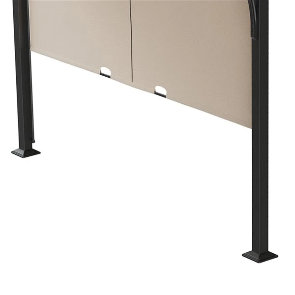 Pergola Autoportante Outsunny En Métal Noir De 9,8 Pi L. X 9,8 Pi L. X 7,4 Pi H. Avec Auvent Inclus 6 Pergola Autoportante Outsunny En Métal Noir De 9,8 Pi L. X 9,8 Pi L. X 7,4 Pi H. Avec Auvent Inclus – Image 4