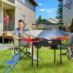 Gril à Charbon Outsunny Noir Et Rouge De 26,25 Po -Outsunny 331025461 AlternateImage3 l