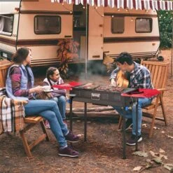 Gril à Charbon Outsunny Noir Et Rouge De 26,25 Po -Outsunny 331025461 AlternateImage4 l