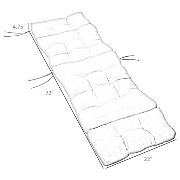 Coussins De Chaise Longue Outsunny Noirs, 2 Pièces 5 Coussins De Chaise Longue Outsunny Noirs, 2 Pièces – Image 3