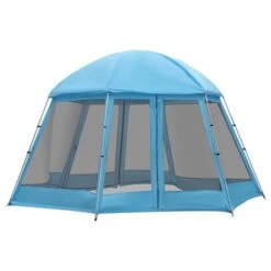 Tente à Moustiquaire Outsunny En Polyester Bleu