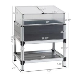 Jardinière à Serre Outsunny De 2,58 Pi L. X 2 Pi L. X 3,27 Pi H. -Outsunny 331025473 AlternateImage2 l