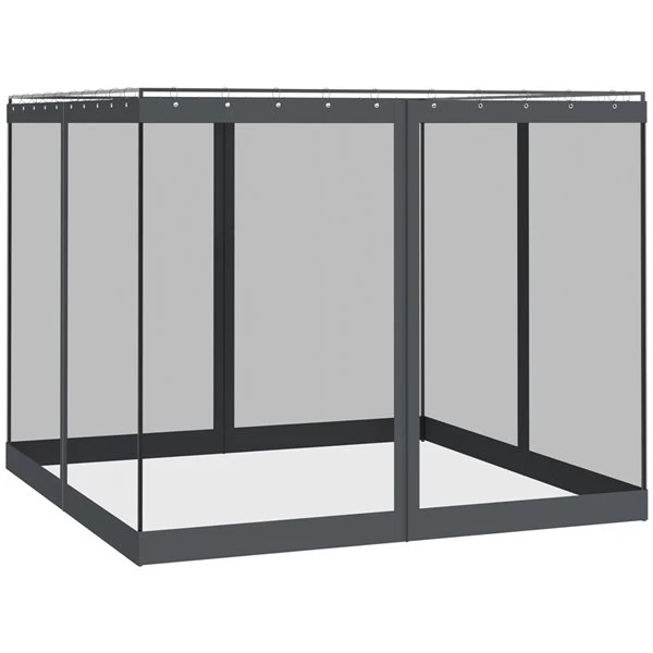 Moustiquaires Pour Abri De Jardin Outsunny Gris Foncé Avec Crochets 3 Moustiquaires Pour Abri De Jardin Outsunny Gris Foncé Avec Crochets